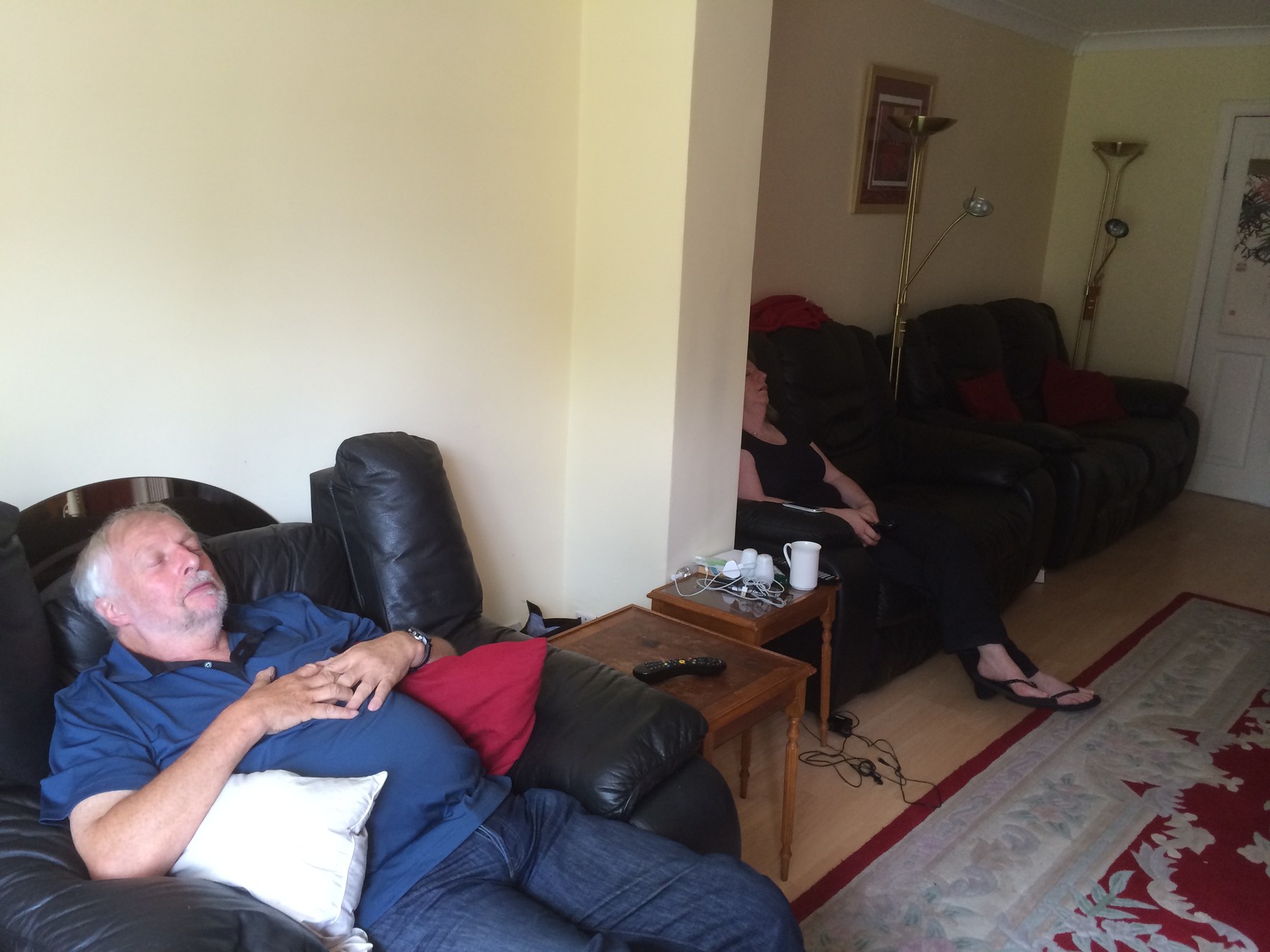 Dad resting in an armchair
