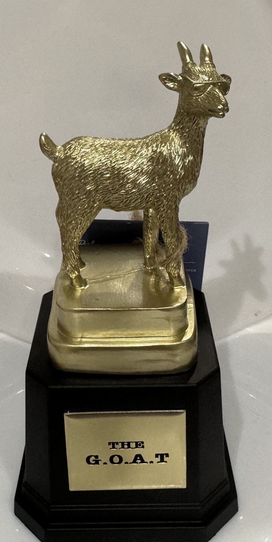 The family G.O.A.T. trophy